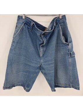 C.E. Schmidt Workwear Denim Carpenter Shorts Size 38 Relaxed Fit Utility Pockets